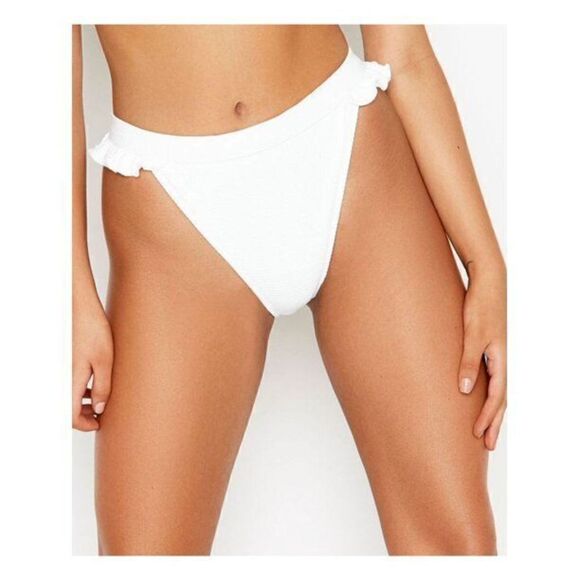 866 Ris-K Women's Horizon Bikini Bottom Swimsuit WHITE sz S new - Picture 1 of 1